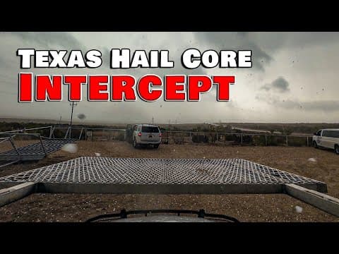 Storm Chasers Run For Cover During Texas Hail Storm