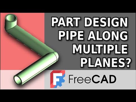 Freecad Part Design Pipe Along Multiple Planes / Sketches