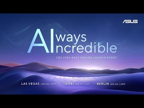 Always Incredible | Ces 2026 Asus Launch Event