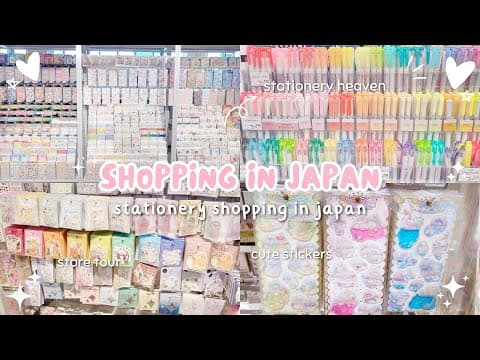Japan Vlog 🛒🎀 Stationery Shopping: Loft Store Tour, Cute Finds, Stickers, Etc ♡