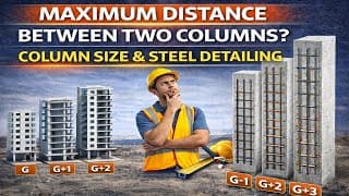 Maximum Distance Between Two Column | Column Size & Steel For G, G+1, G+2, G+3 Building Construction