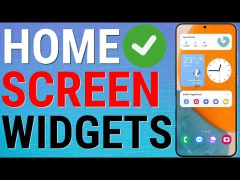 How To Add Widgets To Samsung Phones Home Screen