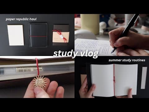 Study Vlog: Paper Republic Journal Haul + Review, Summer Productive Routines