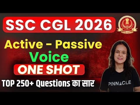Active–passive Voice One Shot Ii Ssc Cgl 2026 Ii Top 250+ Most Important Questions