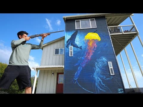 Turkey Hunt - Huge 3 Story Mural In One Day!