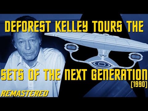 (bt97) Deforest Kelley Tours The Sets Of Star Trek: The Next Generation (1990- Remastered)