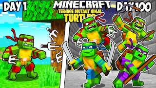 I Survived 100 Days As The Teenage Mutant Ninja Turtles In Minecraft