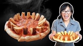 Tomato Soup Pizza With Tiny Grilled Cheeses On Top