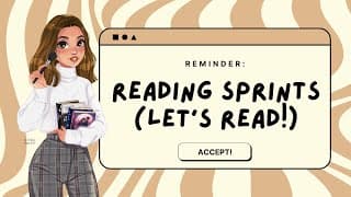 Reading Sprints! Let's Get Some Reading Done Together 📚✨🫶🏻
