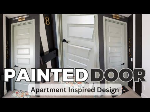 Apartment Style moody Door Makeover including Mailbox and Address!