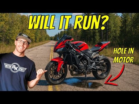 Will This Honda Motorcycle Run With A Hole In The Engine?