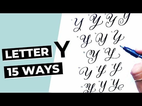 15 Ways To Write The Letter "y" In Brush Calligraphy