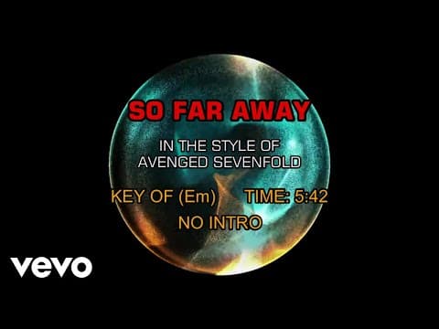Avenged Sevenfold - So Far Away (karaoke)