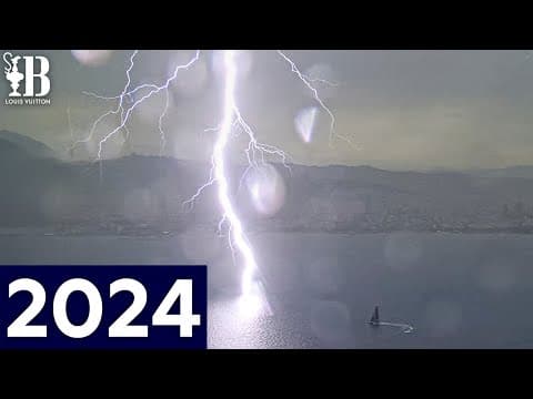 Lightning Strikes! | Barcelona 2024 | Race In Full | Louis Vuitton 37th America's Cup