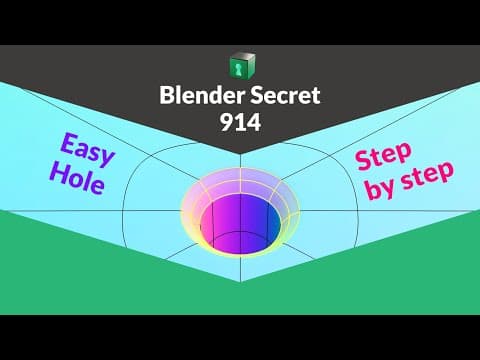 Easy Hole Modeling For Beginners - Blender Secrets