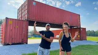 Second Story Installed | Shipping Container Workshop