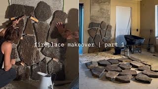 From Blank Wall To Stone Statement | Reviving The Living Room Reno