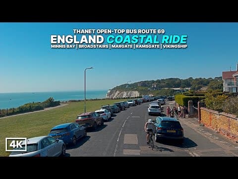 Scenic Open Top Bus ride - Coastal Route 69: Minnis Bay To Viking Ship (ramsgate) In Kent, England