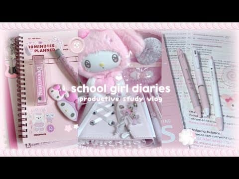 Schoolgirl Diaries ❤︎︎ ࣪ ˖ Productive Study Days, Grinding, Graduation, Gift Hauls, Exam Season