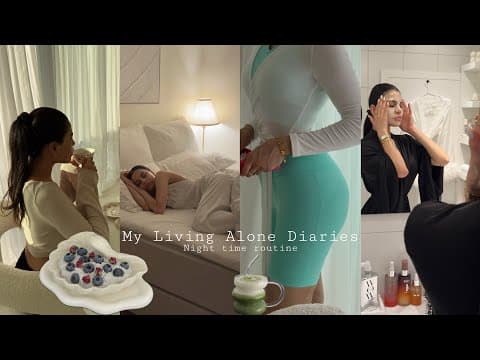 My Living Alone Diaries | Night Time Routine, Back Workout, Cooking, Self-care✨🤍