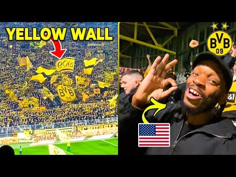 American Fan Experiences Borussia Dortmund's Iconic Yellow Wall!