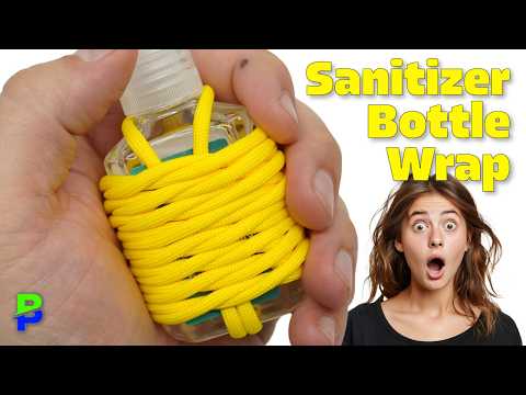 Sanitizer Bottle Wrap Using Paracord  - Boredparacord.com