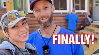 Finally! Siding The Front Entrance On Our Cabin Homestead Build!