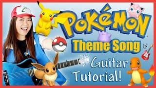 How To Play Pokemon Theme Song On Guitar! 🎸 Beginner Tutorial & Free Guide W/ Chords & Lyrics! 📝