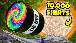 We Tie-dyed 10,000 Shirts In Extreme Ways!