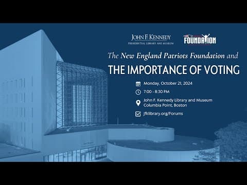 New England Patriots Foundation And The Importance Of Voting