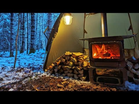 Hot Tent Winter Camping - Warm And Cozy Inside