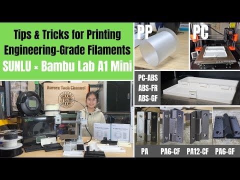 Tips & Tricks For Printing Engineering-grade Filaments On A $219 Printer | Sunlu × Bambu Lab A1 Mini