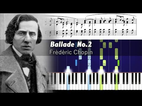 Chopin - Ballade No. 2 In F Major - Piano Tutorial With Sheet Music