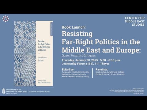 Resisting Far-right Politics In The Middle East And Europe: Queer Feminist Critiques