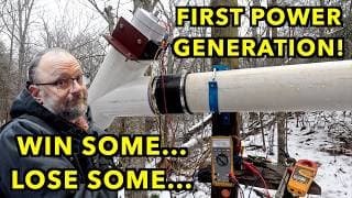 Building And Testing A Turbine Driven Hydro Generator.  Part 7.