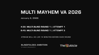 Multi Mayhem Va 2026 — A Blindfolded Speedcubing Competition | Day 1