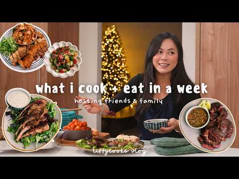 What I Cook & Eat In A Week Hosting Friends & Family Ft. Easy Holiday Recipe | Tiffycooks Vlog