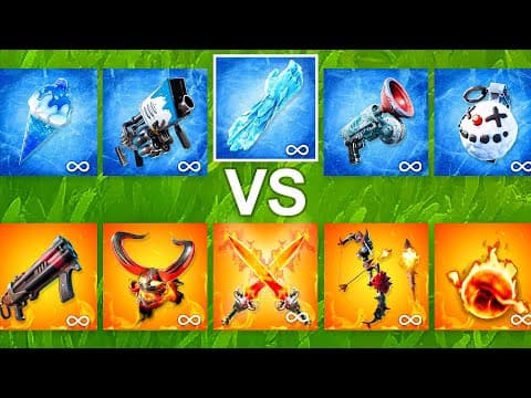 Fortnite But Everyone Has Ice Vs Fire Items!