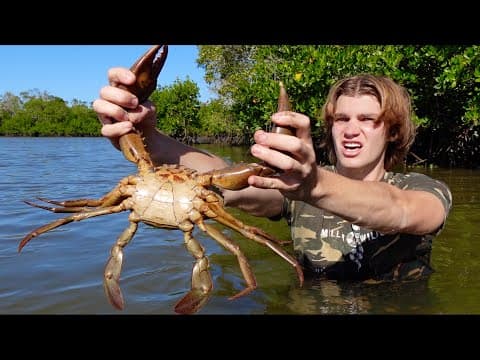 Solo Mudcrab Catch & Cook In The Mangroves! (eating Only What I Catch)