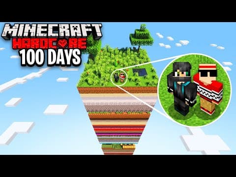 We Survived 100 Days On One Random Chunk In Hardcore Minecraft!
