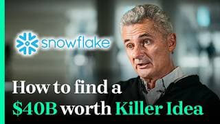 How To Find A Killer Idea Worth $40b | Co-founder Of Snowflake, Benoit Dageville