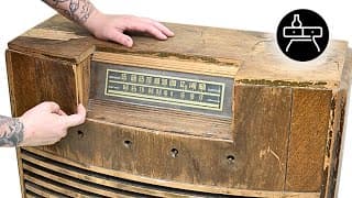 Amazing Vintage Radio Cabinet Trash To Treasure Furniture Restoration