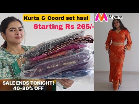 Myntra 70% Off Ethnic Partywear Kurta Sets | Latest Designer Kurta Sets | Myntra Sale 😇😇