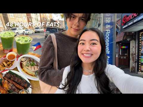 SHOWING MY BOYFRIEND ALL THE BEST FOOD in NYC!! (matcha, filipino bbq, italian food)