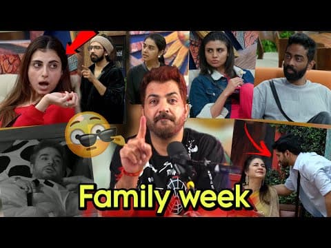 #biggboss19 #86 Family Week Ashnoor Kunickaa🥹 Tanya Vs Amaal Farhana🫨gaurav Pranit Malti🤫