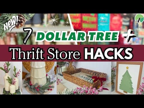 Christmas Dollar Tree Diys…but With A Thrift Store Twist!🎄 7 Quick Hacks!
