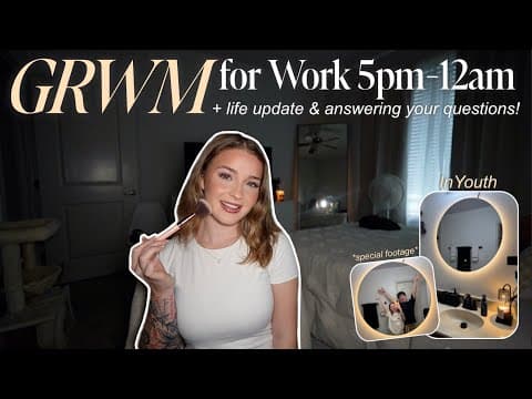 Grwm For Work 🤍 + Life Update & Answering Questions! *ft. Inyouths Led Custom Mirror*