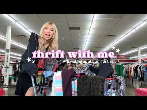 I WOKE UP AT 5 AM TO THRIFT (a long thrift vlog)