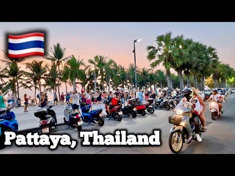 Sunset In Jomtien Beach Just Hit Different 😮 Thailand Walking Tour