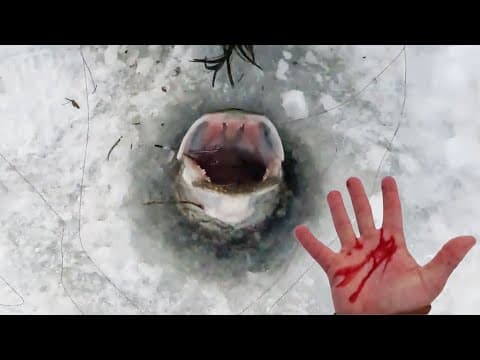 Tip Up Fishing For Northern Pike In The Middle Of Winter (-35 Degrees)